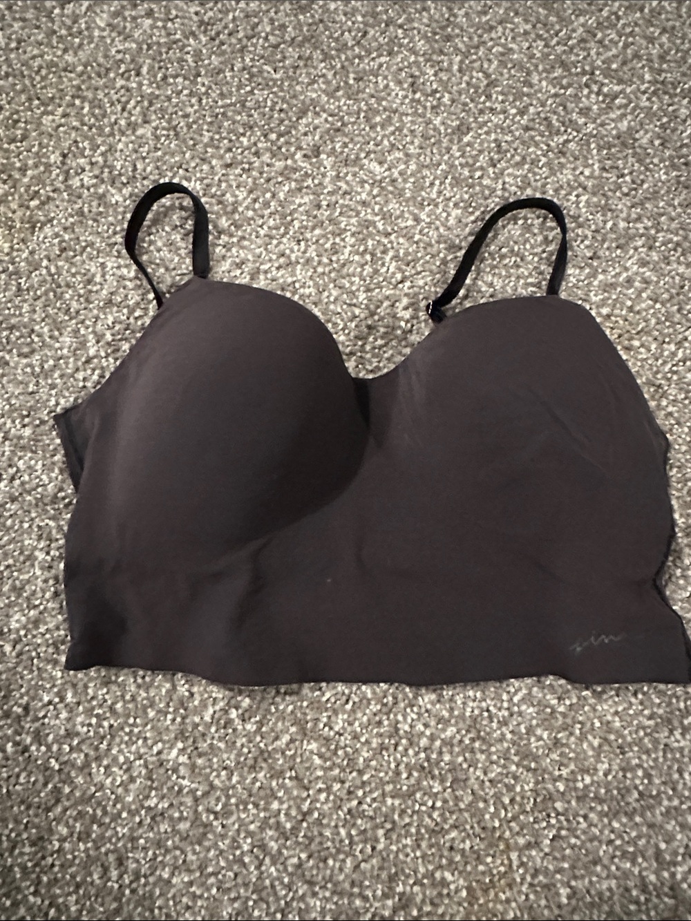 PINK Victoria's Secret Black Seamless Longline Bralette